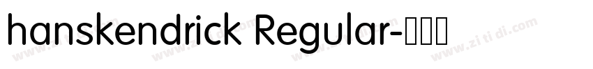 hanskendrick Regular字体转换